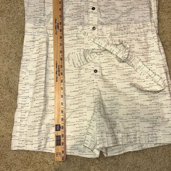 34N 118W Anthropologie Giana Utility Romper cream size M NEW - Picture 13 of 15
